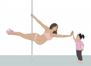 How Pole Dancing Helped Me Embrace My Postpartum Body