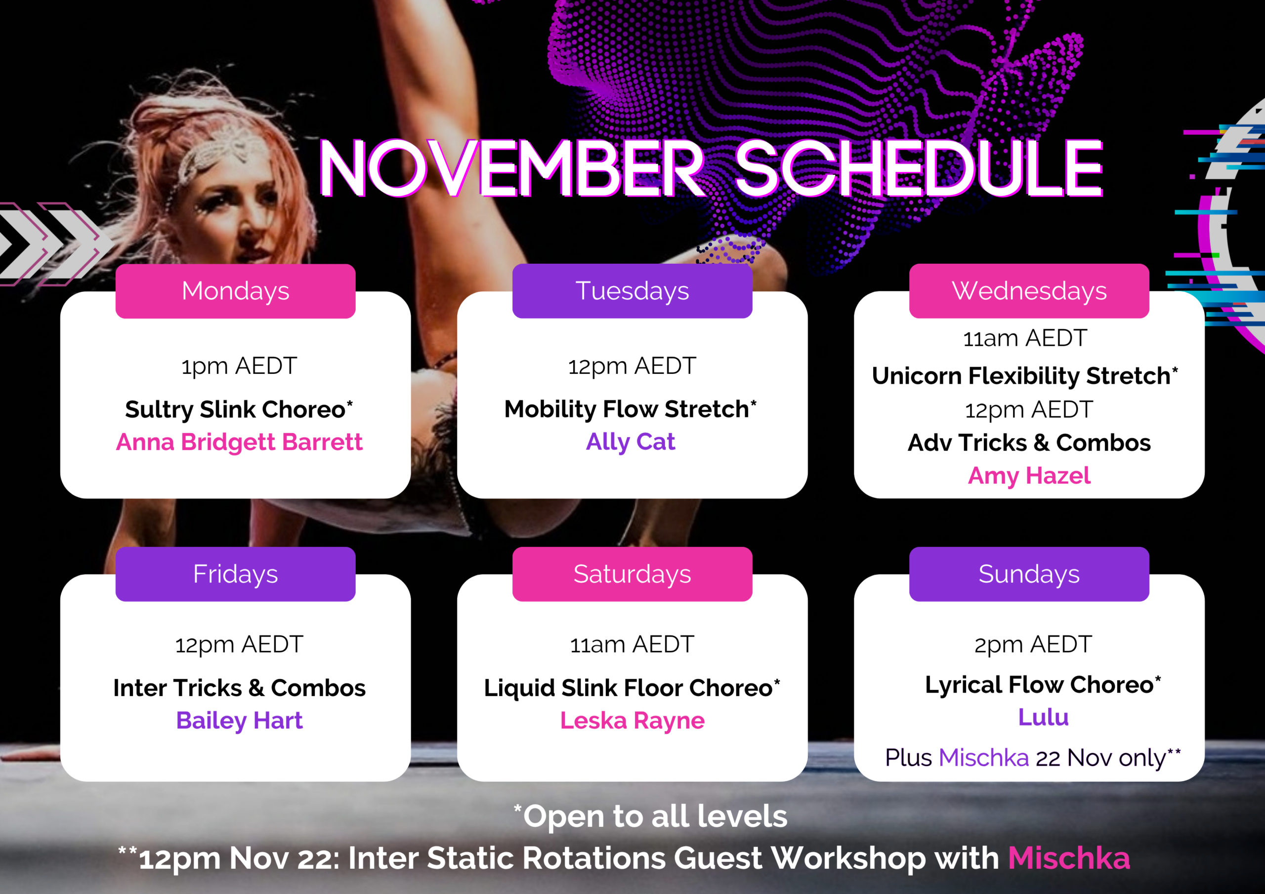 PLS november timetable